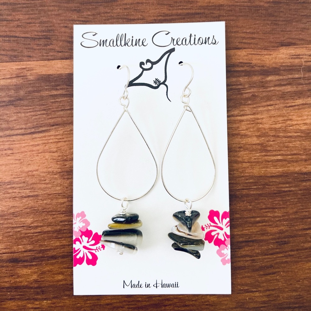 NWT Sterling Silver with Oyster Shells Earrings